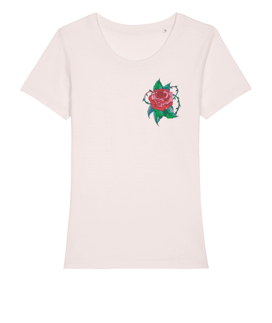 Tee-shirt femme ou enfant avec une rose